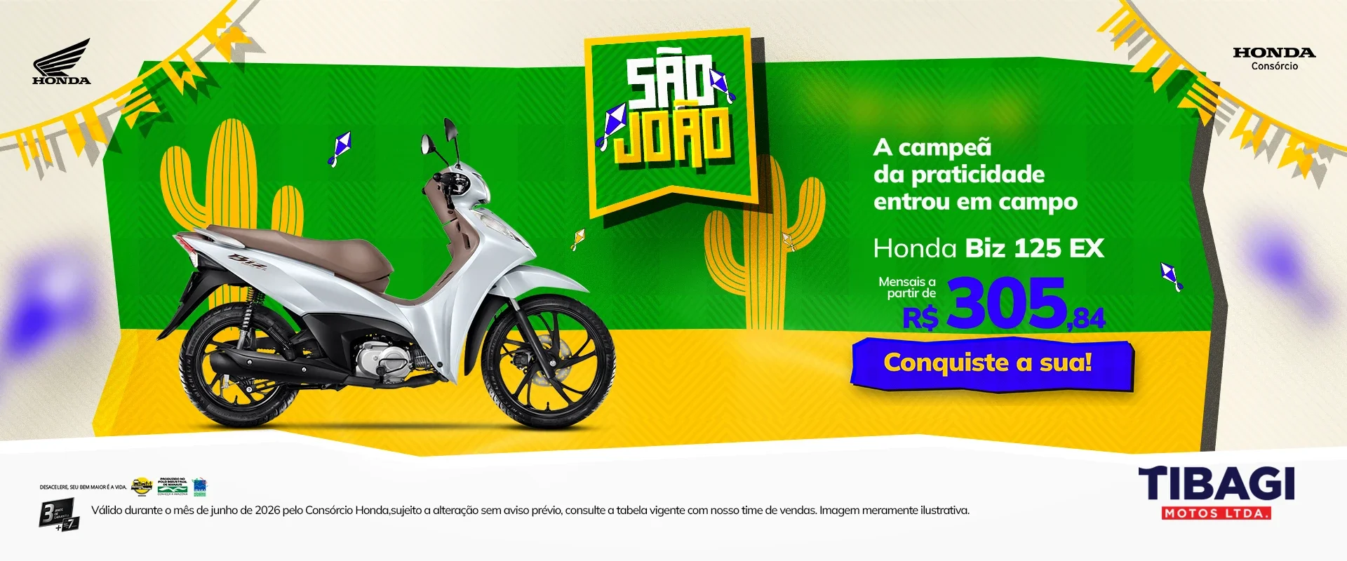 Bem vindo a Honda Tibagi Motos | CG 50 anos